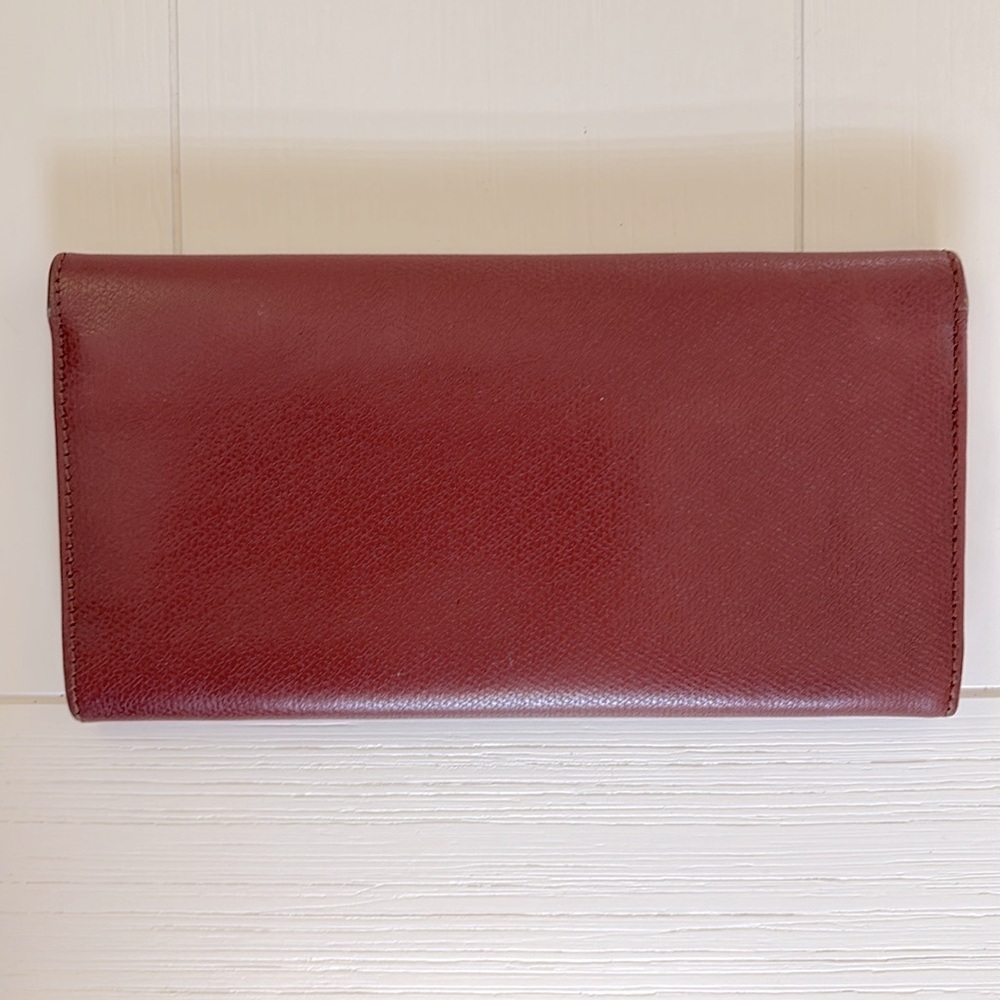 Yves Saint Laurent YSL Belle de Jour Red Leather Classic Large Clutch Wallet - Picture 3 of 17